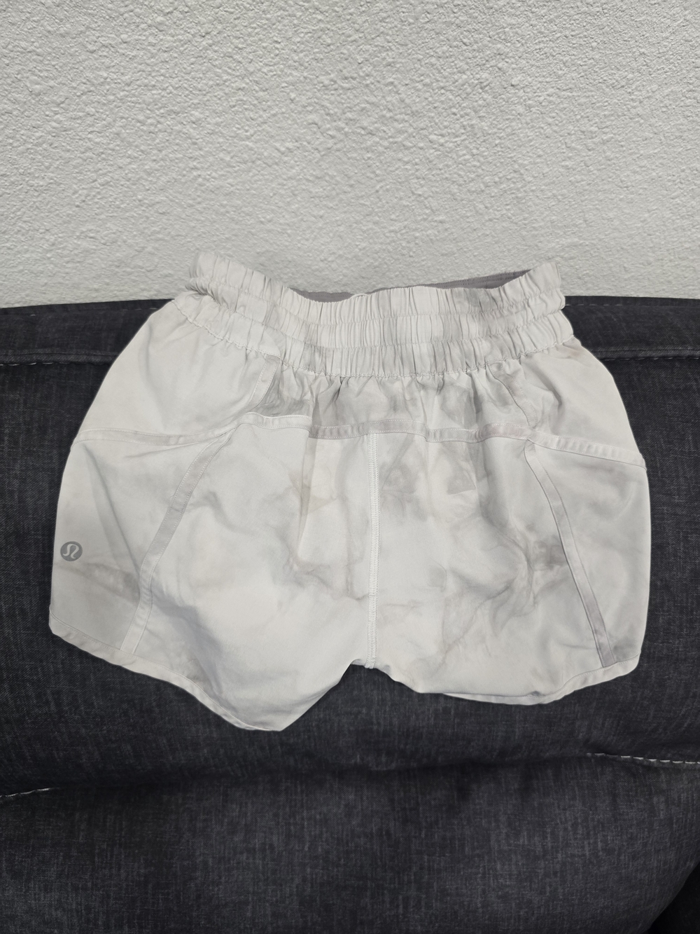 lululemon athletica White Marble-Effect Athletic Shorts